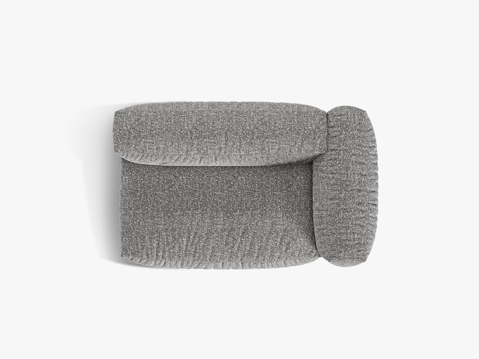 Micadoni Eckmodul Martina 1-Sitzer Groß Rechts Boucle Monet Graphit