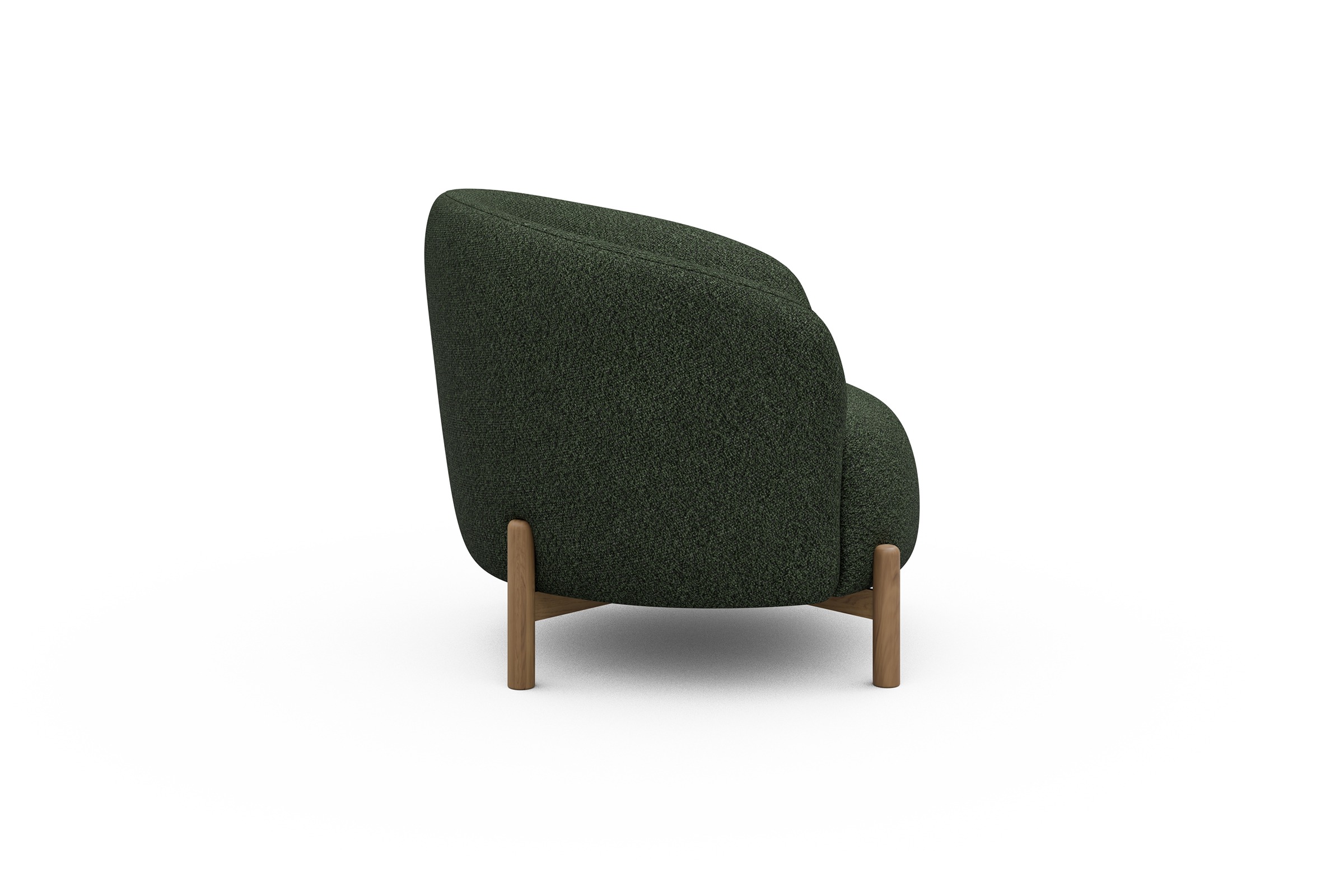 Sessel Ronda Holzbeine Eiche Natur Vanora-Deep-Green
