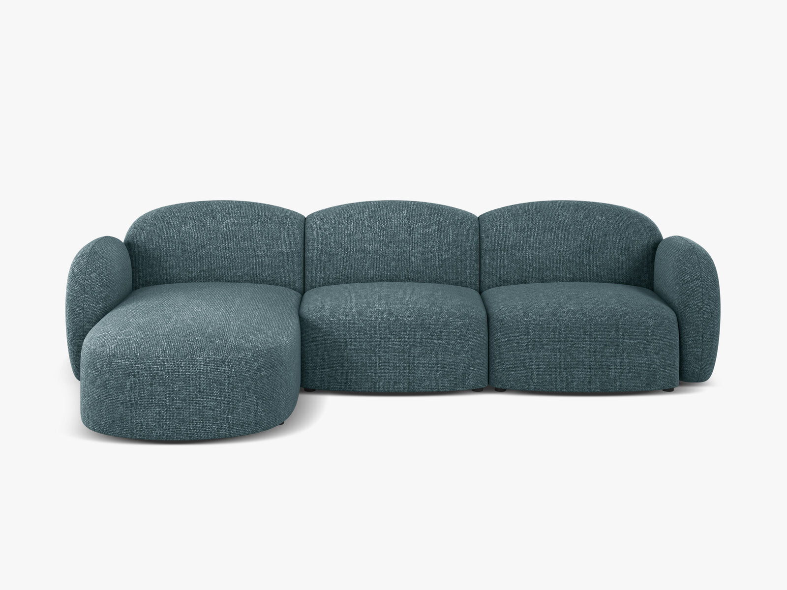 Micadoni Ecksofa Blair 4-Sitzer Links Chenille Eden Hellblau