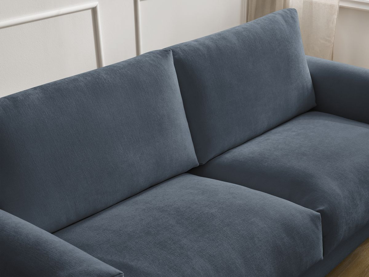 Bobochic Cocoone Schlafsofa 3-Sitzer Stoff Dunkelblau, Liegefläche 140 × 200 cm