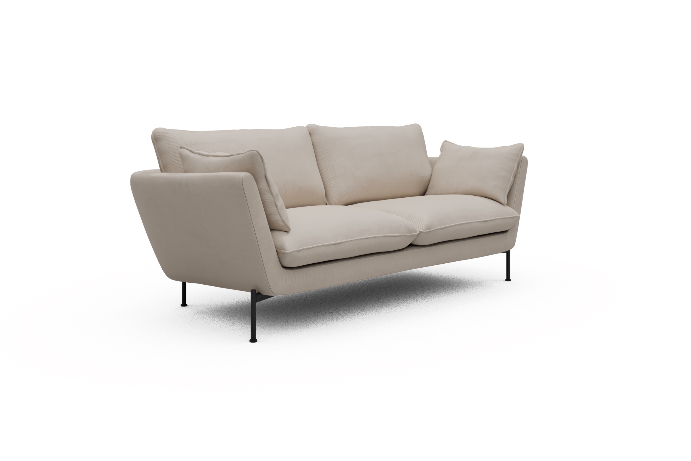 Sofa Anton 2-Sitzer Cordufine-Off-White