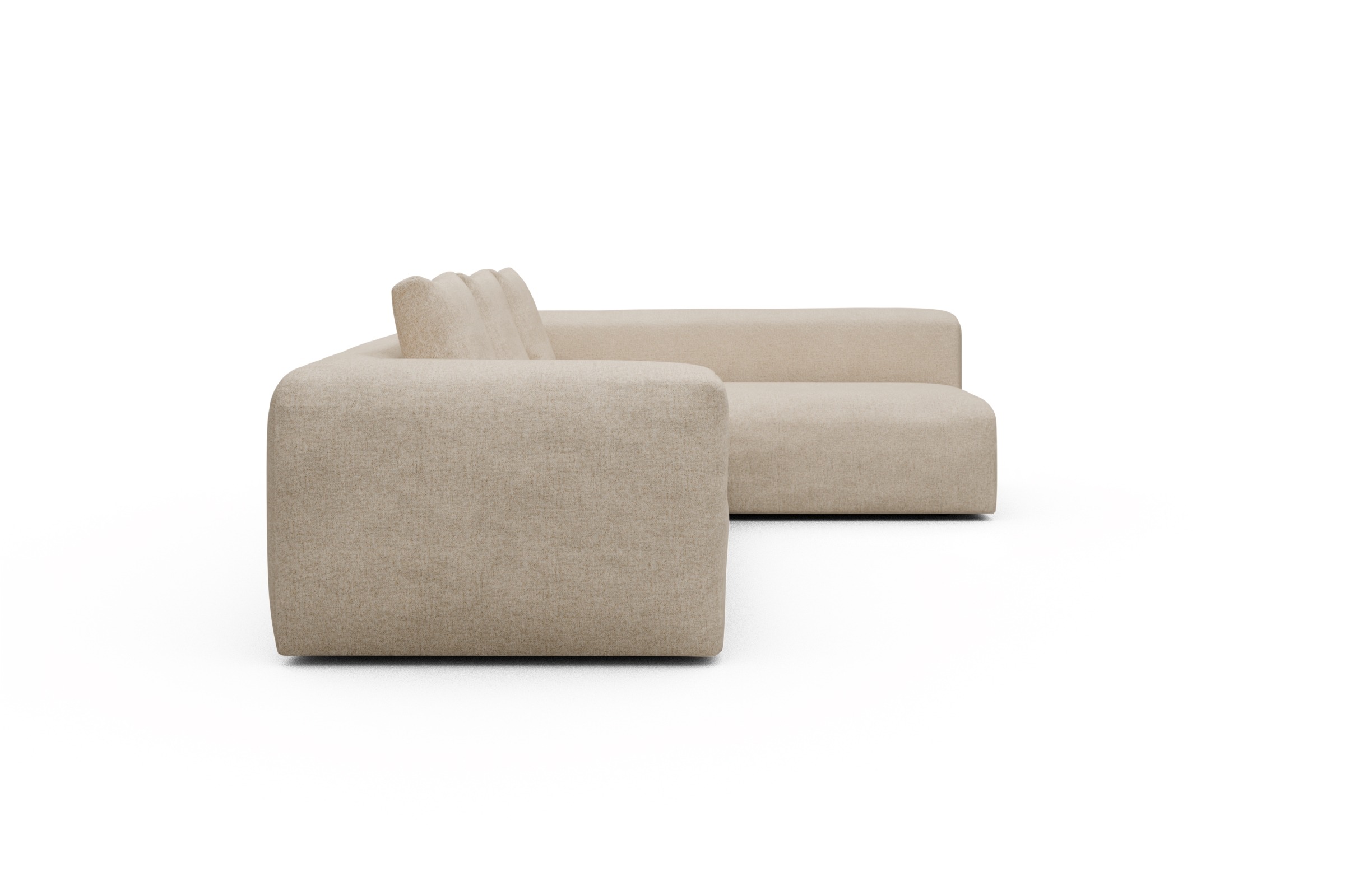 Ecksofa Fred 2x 2,5-Sitzer rechts offen Casone-Natural-Beige