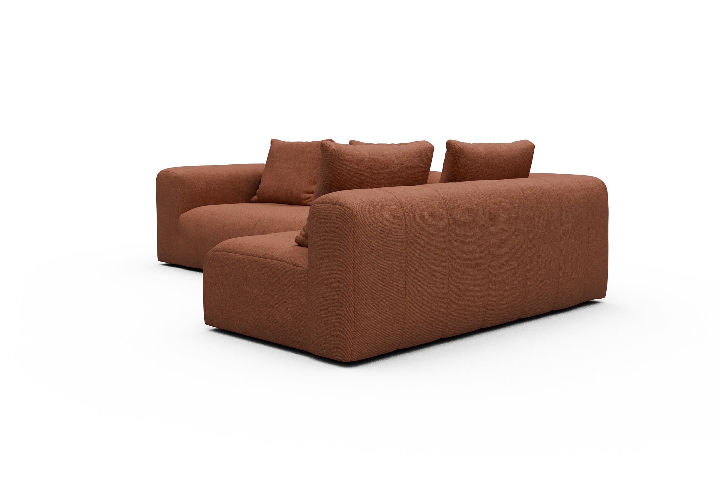 Ecksofa Hugo 2x 2,5-Sitzer Armlehne links Weda-Rust