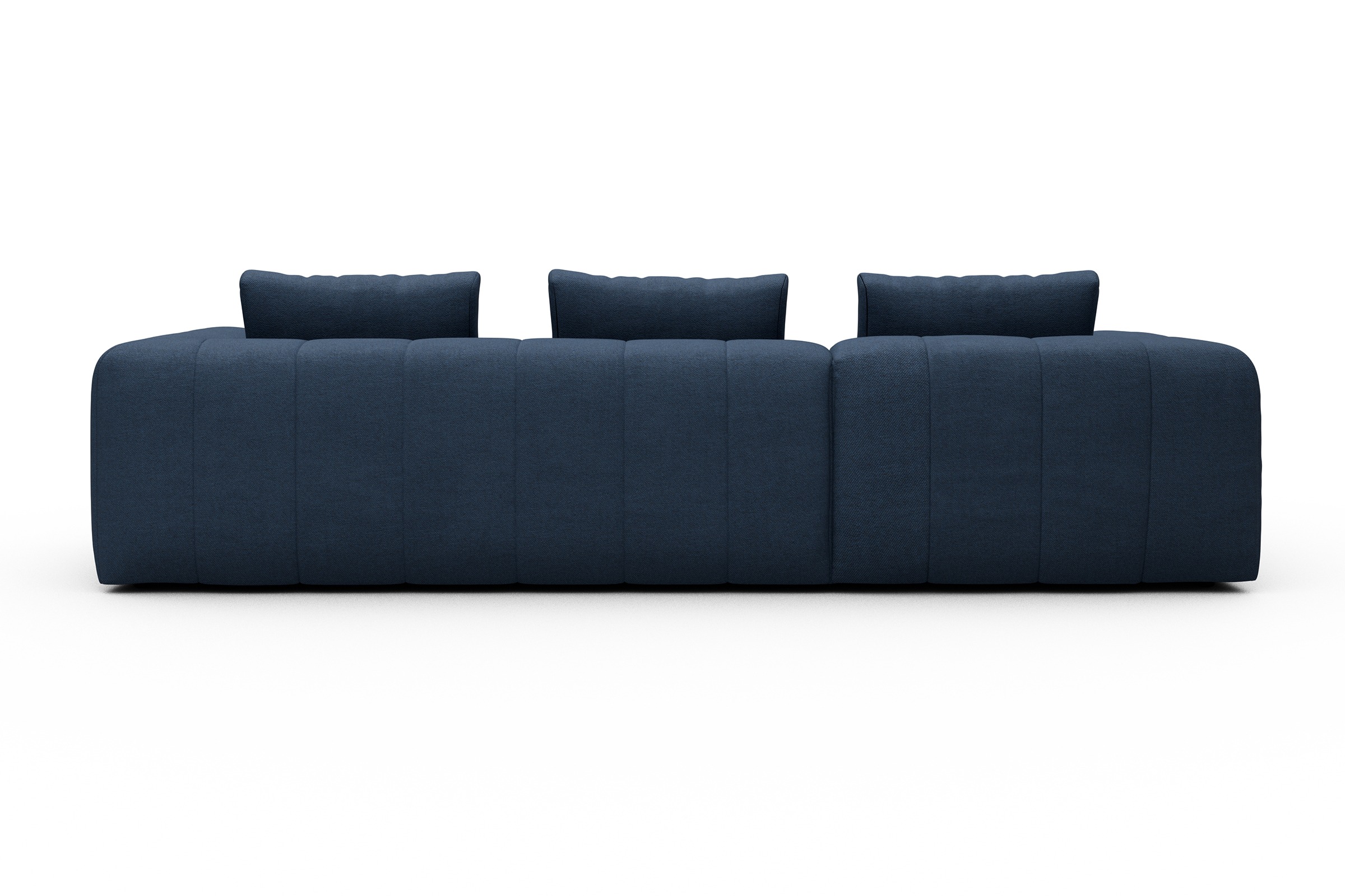 Ecksofa Hugo 2,5-Sitzer Armlehne rechts mit Chaiselongue Weda-Blue