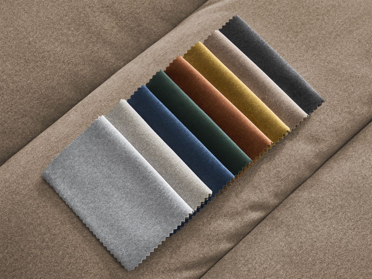 Bobochic Sierra Wohnlandschaft mit Pouf Samt Taupe