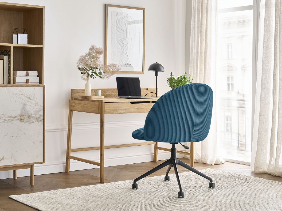 Bobochic Lalie Bürostuhl Cordsamt Dunkelblau