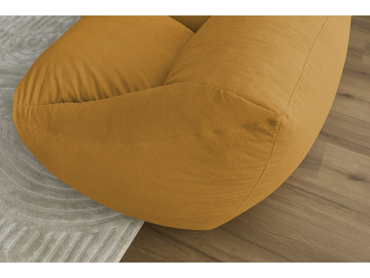 Bobochic Lilibet Pouf Cordsamt Gelb