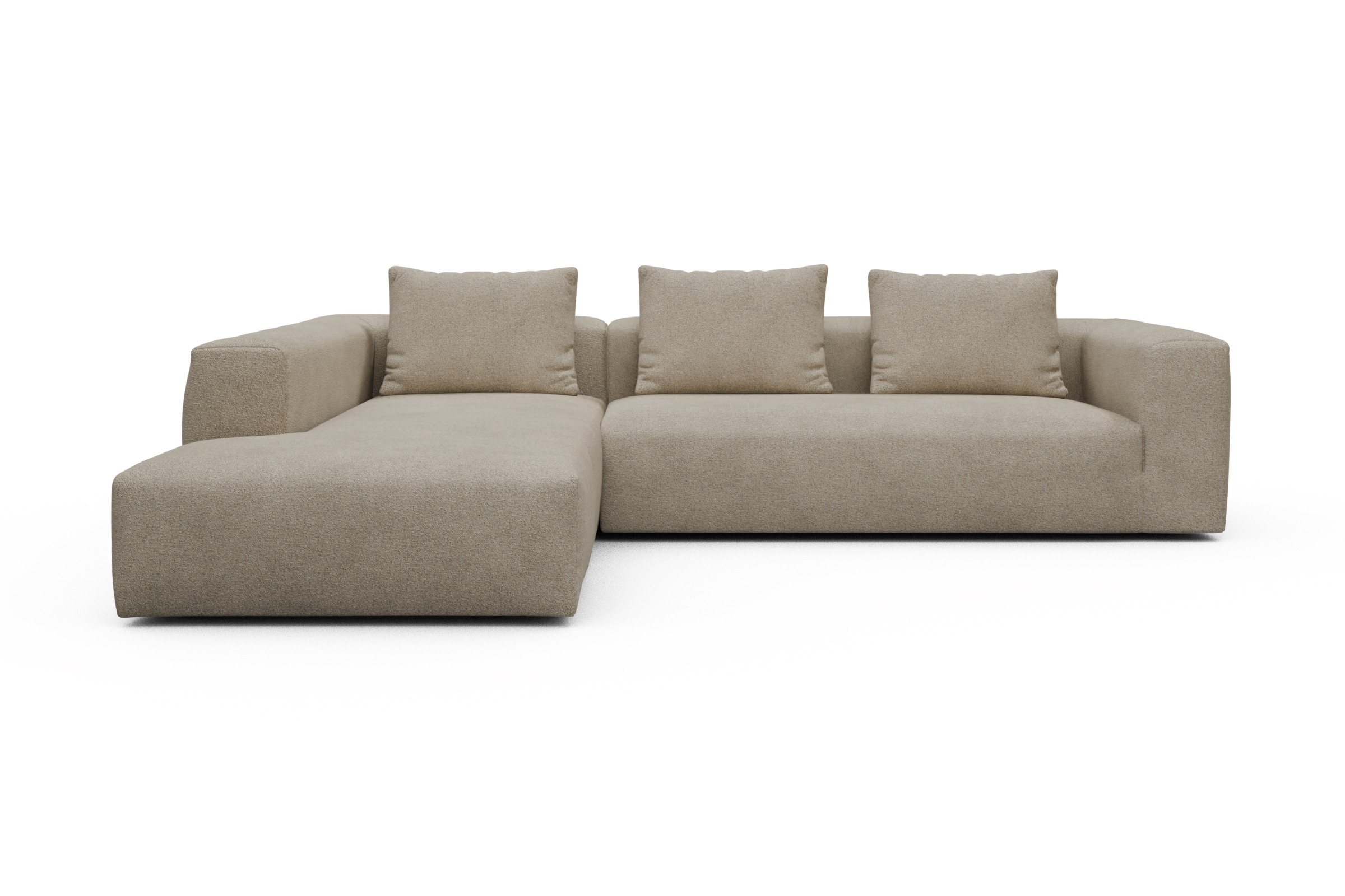 Skandi Home Ecksofa Fred Relax-Ecke links mit 2,5-Sitzer Boucle-Belge moebelfaktor