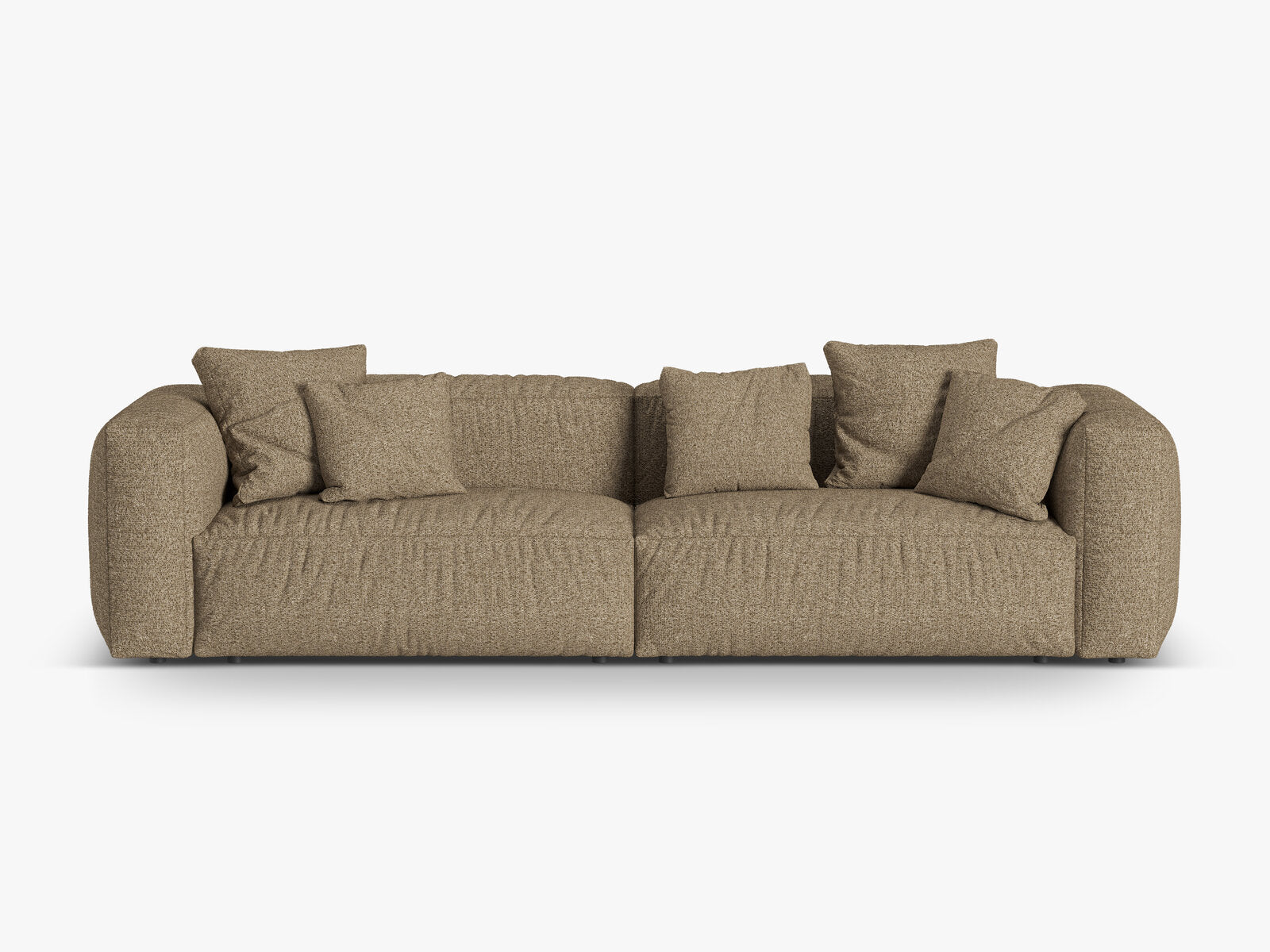 Micadoni Sofa Martina 4-Sitzer Boucle Monet Cappuccino