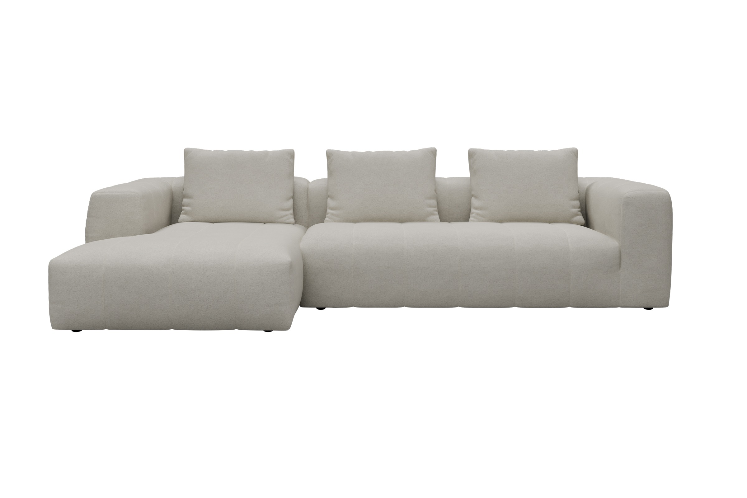 Hugo 2,5-Sitzer Armlehne rechts mit Chaiselongue Denari-Clean-Beige moebelfaktor