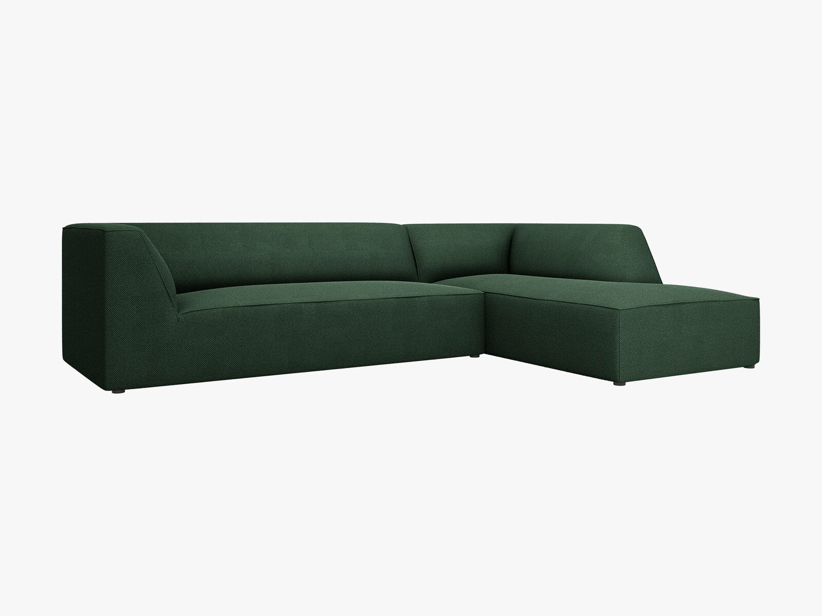 Micadoni 4-Sitzer Modular Sofa Ruby Rechts Strukturierter Stoff Ottawa Grün
