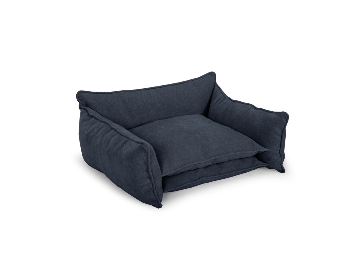 Bobochic Pluto Hundekorb Strukturstoff Dunkelblau, Größe M (65 cm)