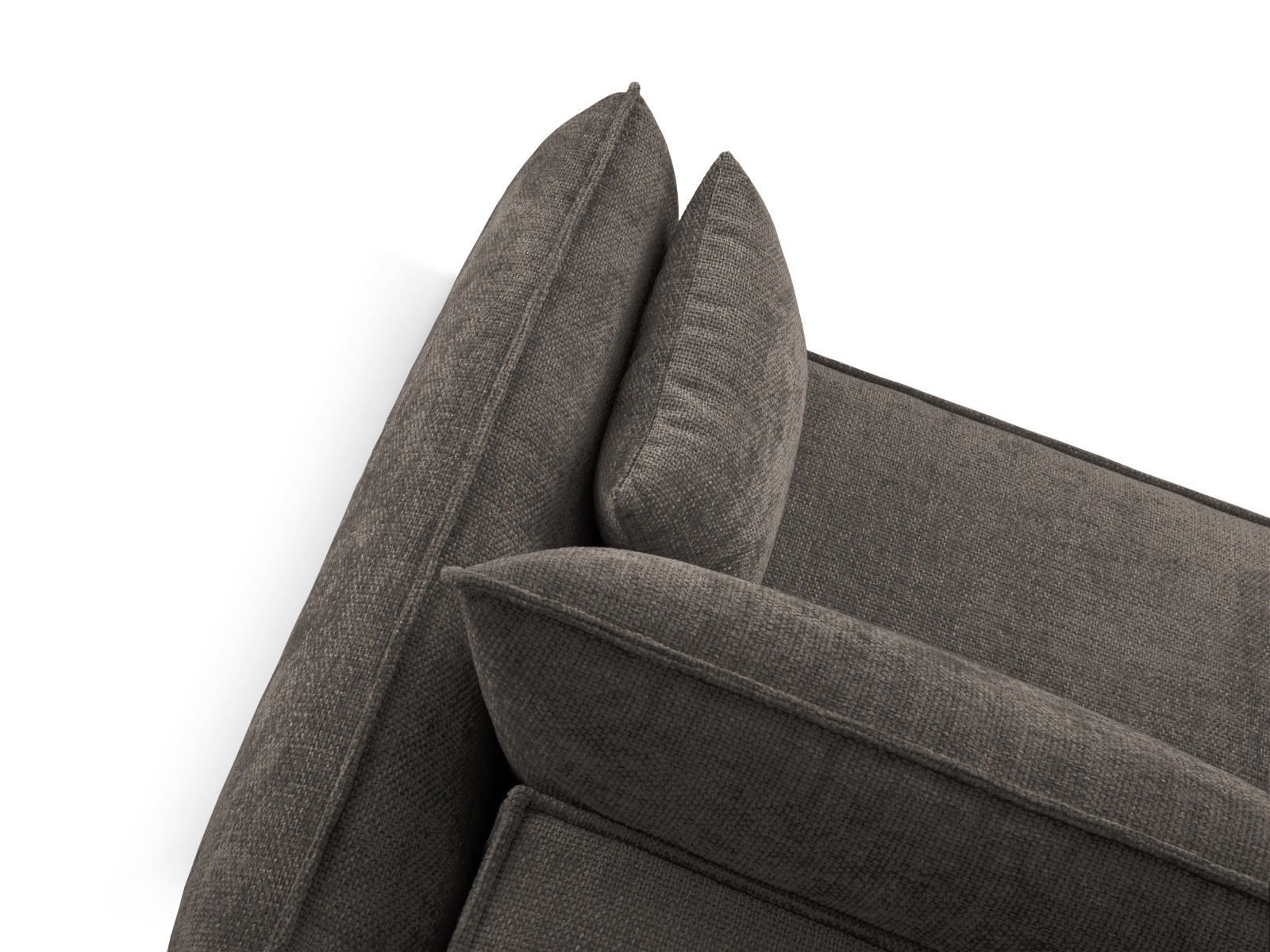 Micadoni Ecksofa Kaelle 4-Sitzer mit Schlaffunktion Links Chenille Grau