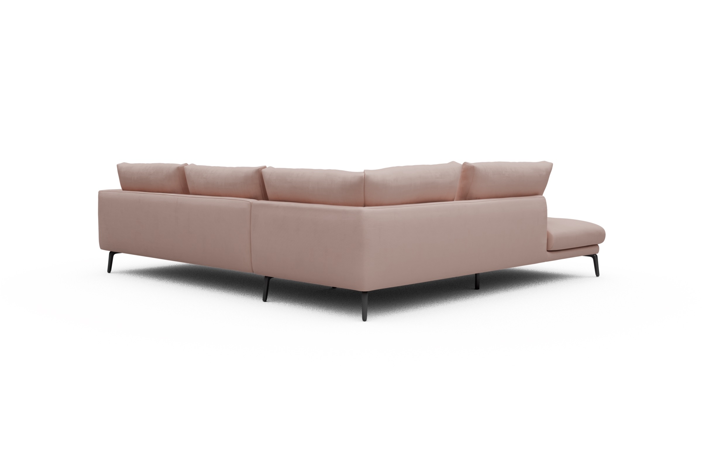 Ecksofa Karl Relax-Ecke links mit 2,5-Sitzer Cordufine-Blush