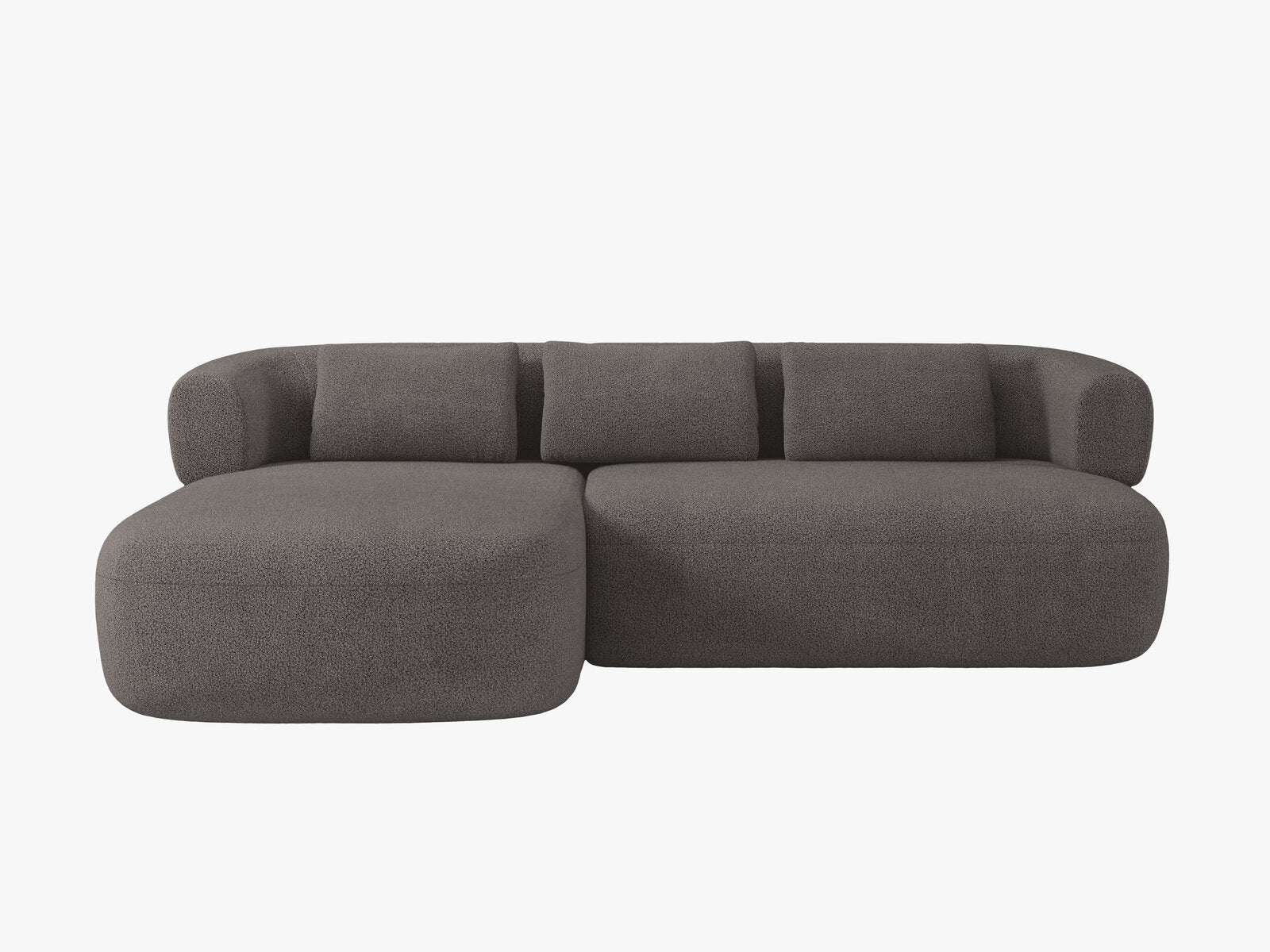 Micadoni 5-Sitzer Ecksofa Jenny Links Boucle Now or Never Grau
