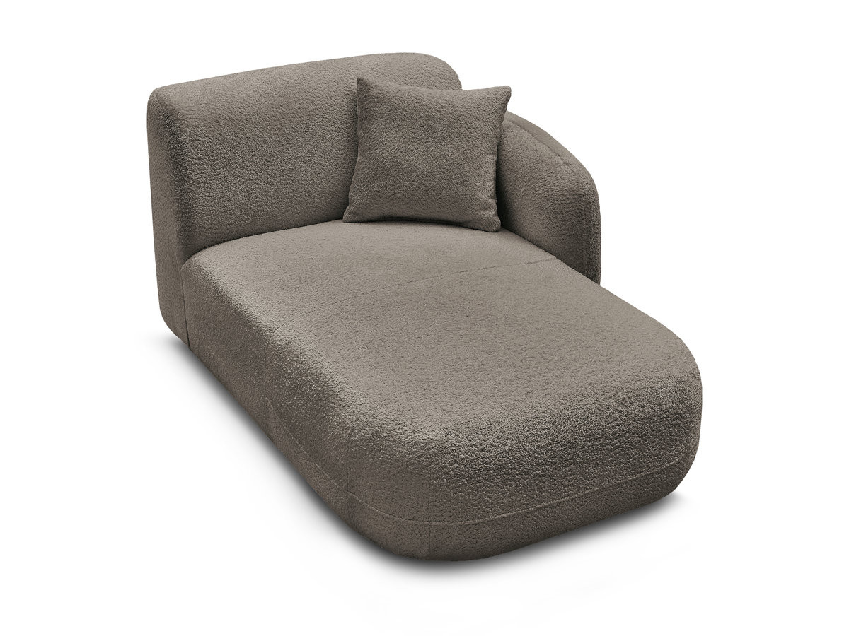 Bobochic Anda Méridienne-Modul Chenille Taupe Ecke rechts