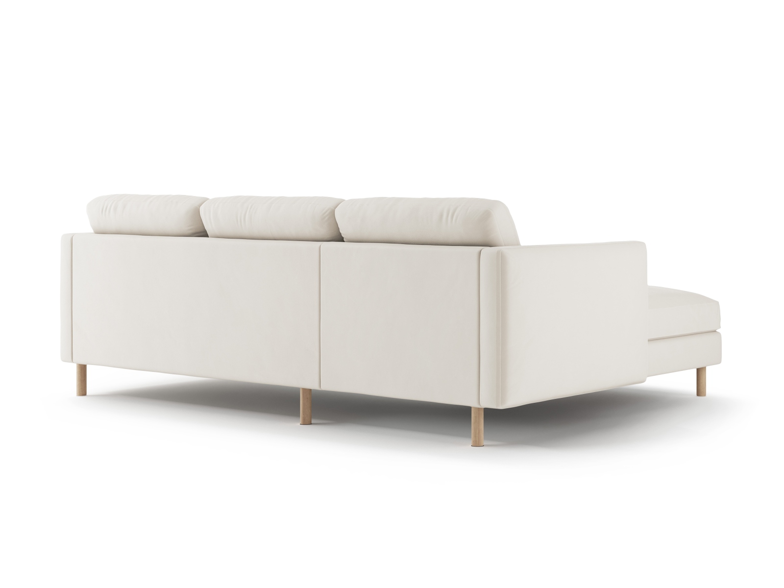 Micadoni Ecksofa Eden Groß 3-Sitzer Links Samt Beige
