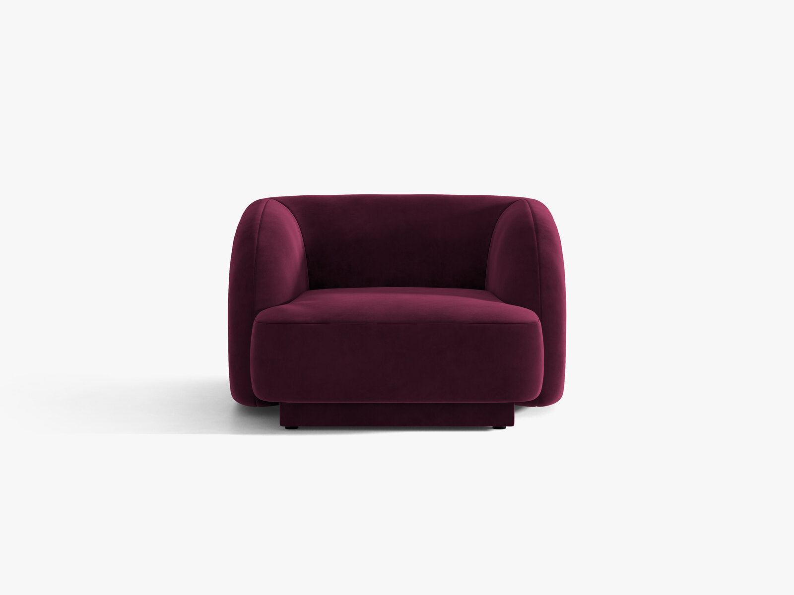 Micadoni Sessel Miley 1-Sitzer Samt Venus Burgunder