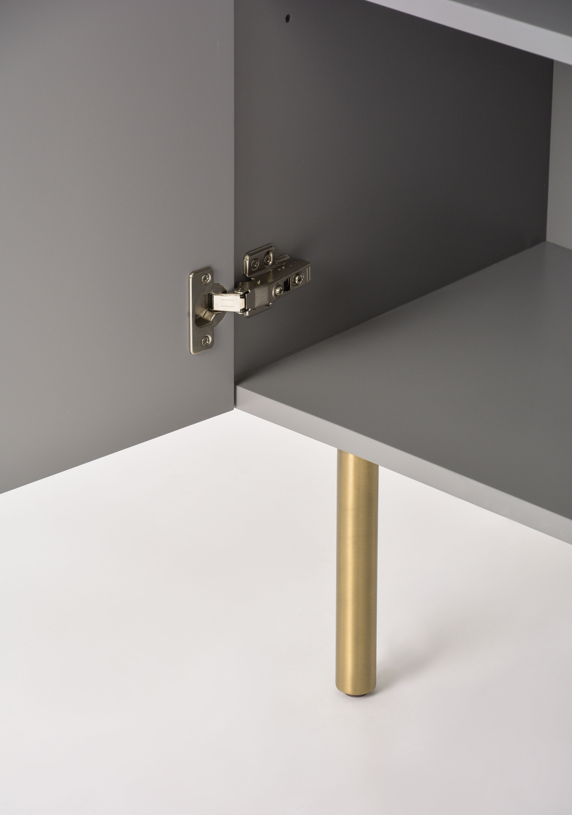 Livin Hill Sideboard Stilig, Beine Hellgrau/Goldfarben