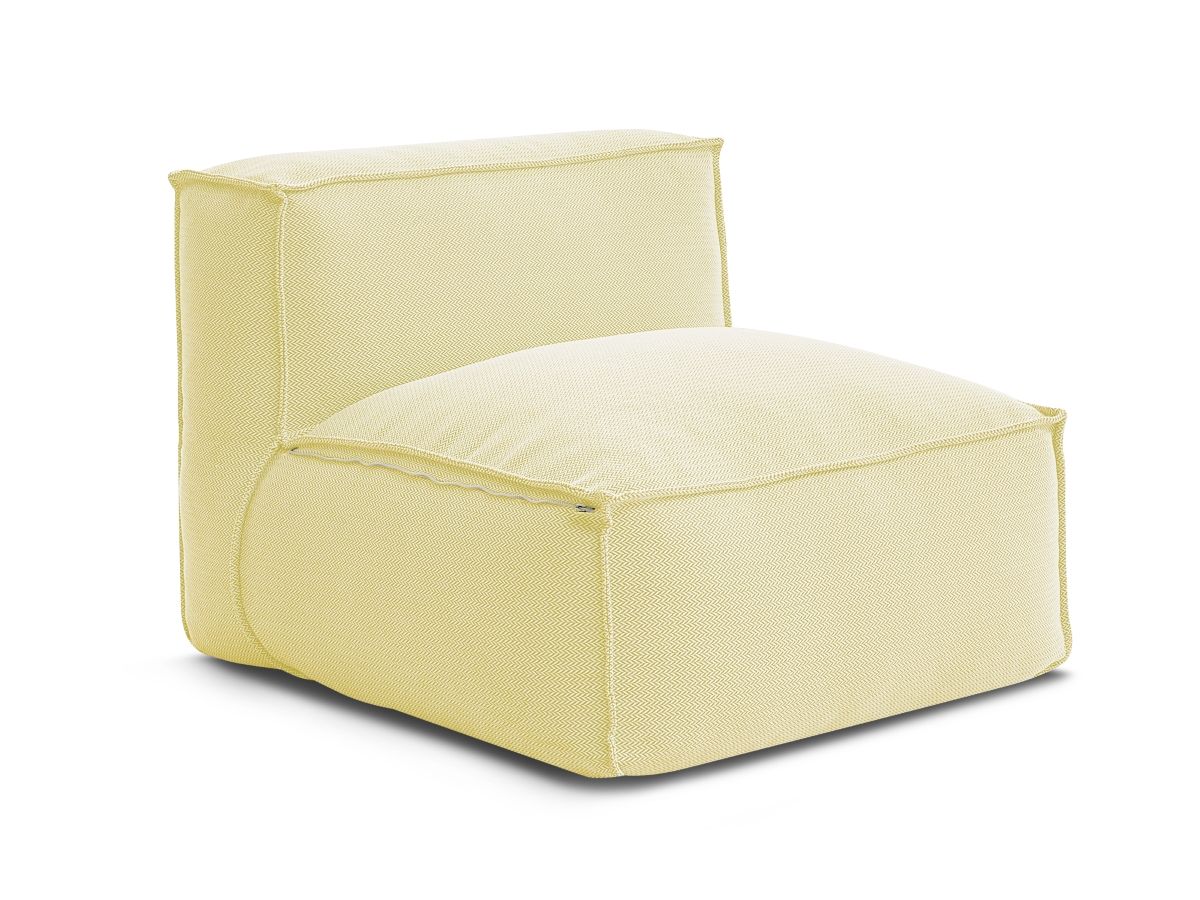 Bobochic Biarritz Sofamodul 1-Sitzer Melange-Stoff Gelb