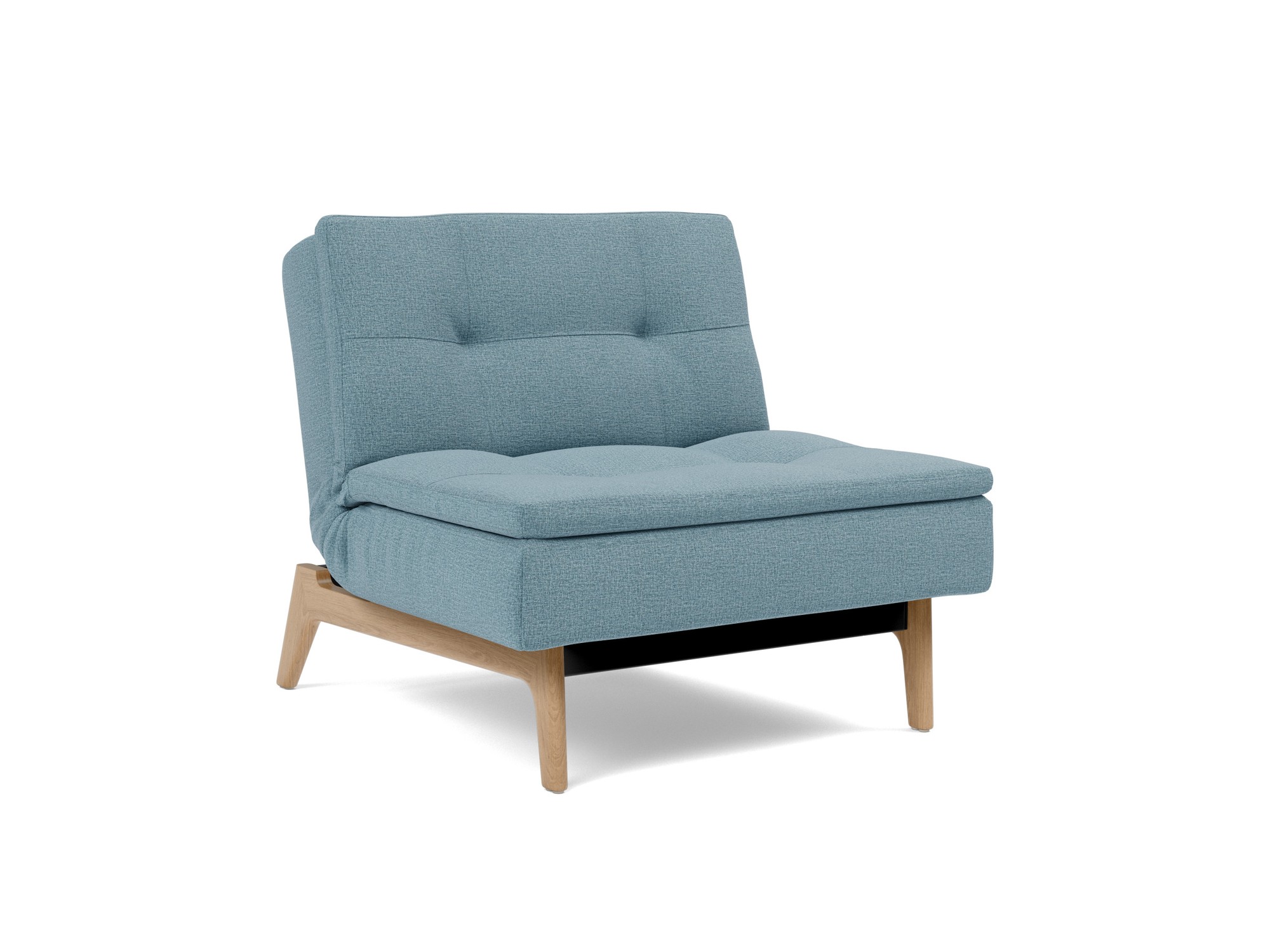 Sessel Dublexo Flachgewebe Mixed Dance 525-Light-Blue Beine Eiche