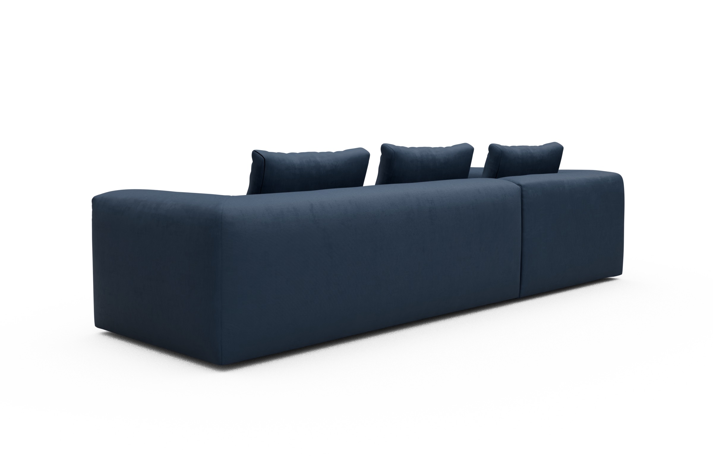 Ecksofa Fred Relax-Ecke links mit 2,5-Sitzer Cordufine-Royal-Blue