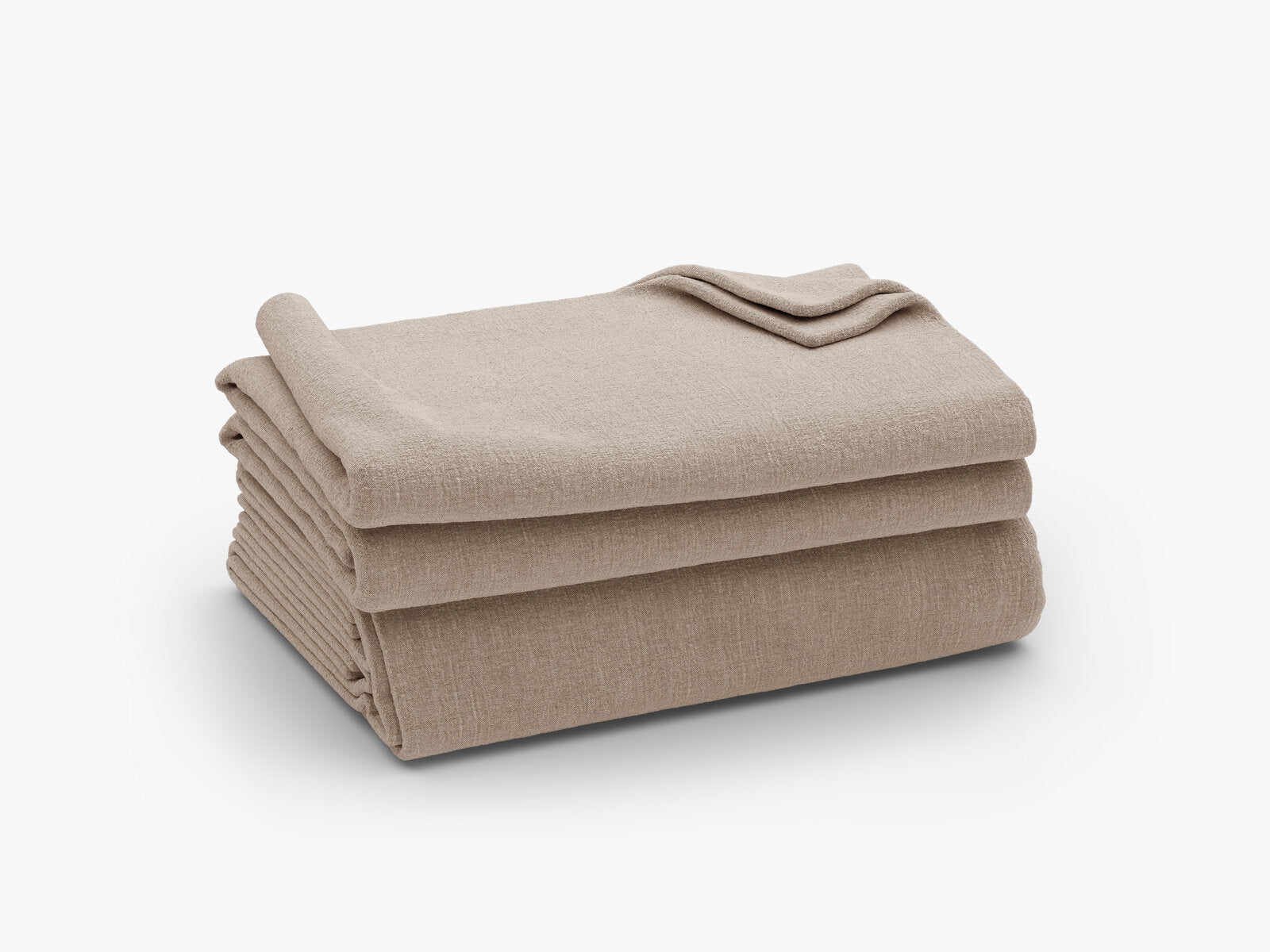 Micadoni Sofa Ersatzbezug Jodie 3-Sitzer Strukturierter Stoff Lins Sand