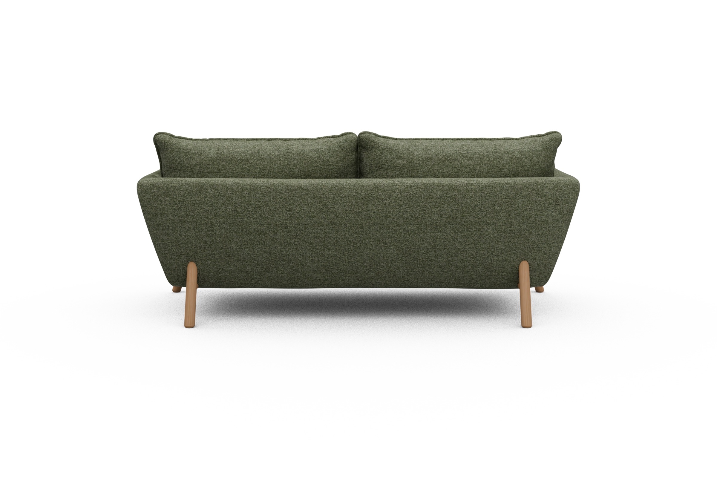 Sofa Emil PREMIUM 2-Sitzer Beinfarbe Eiche Natur Carreno-Vivid-Green