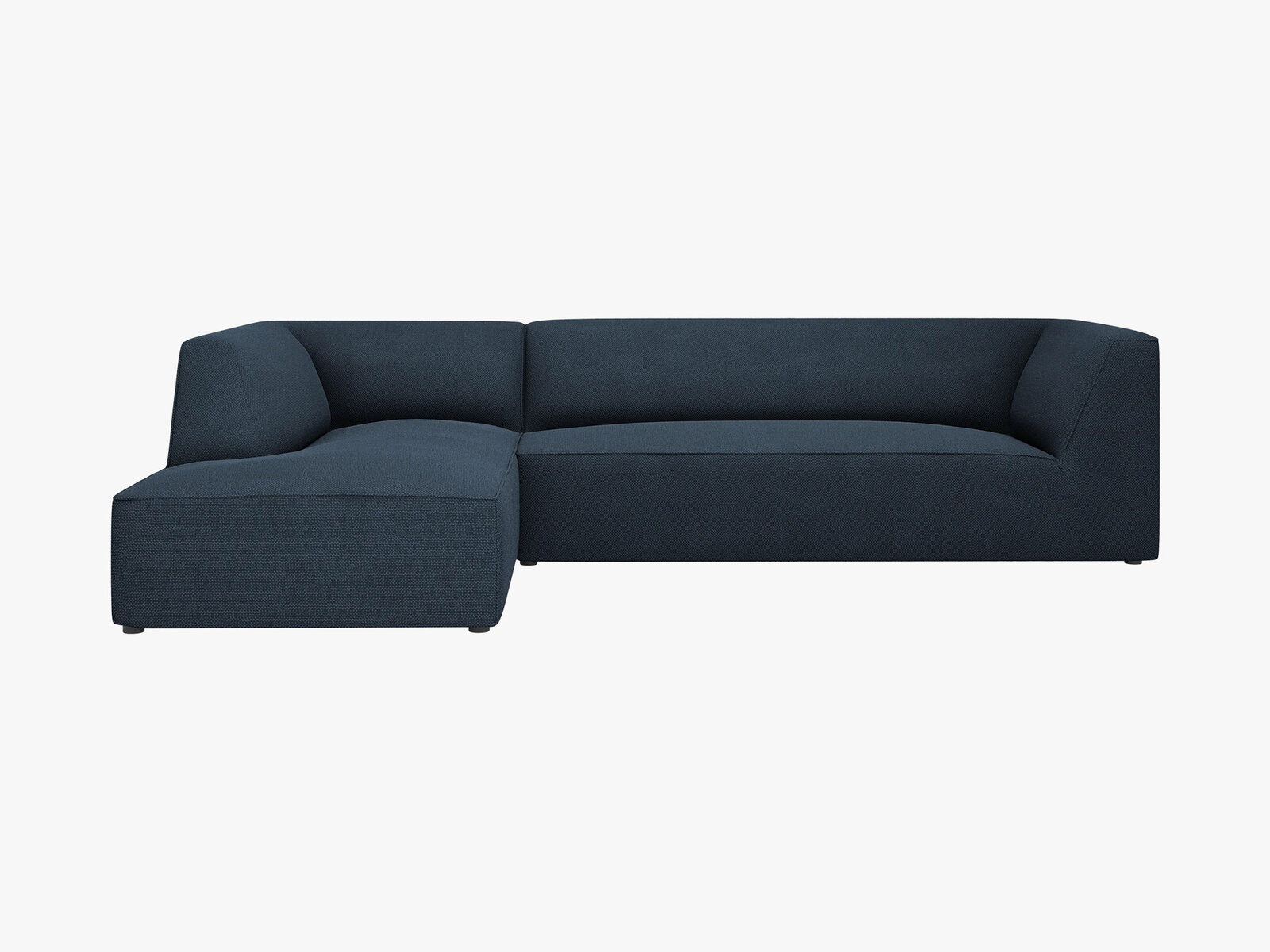Micadoni 4-Sitzer Modular Sofa Ruby Links Strukturierter Stoff Ottawa Marineblau