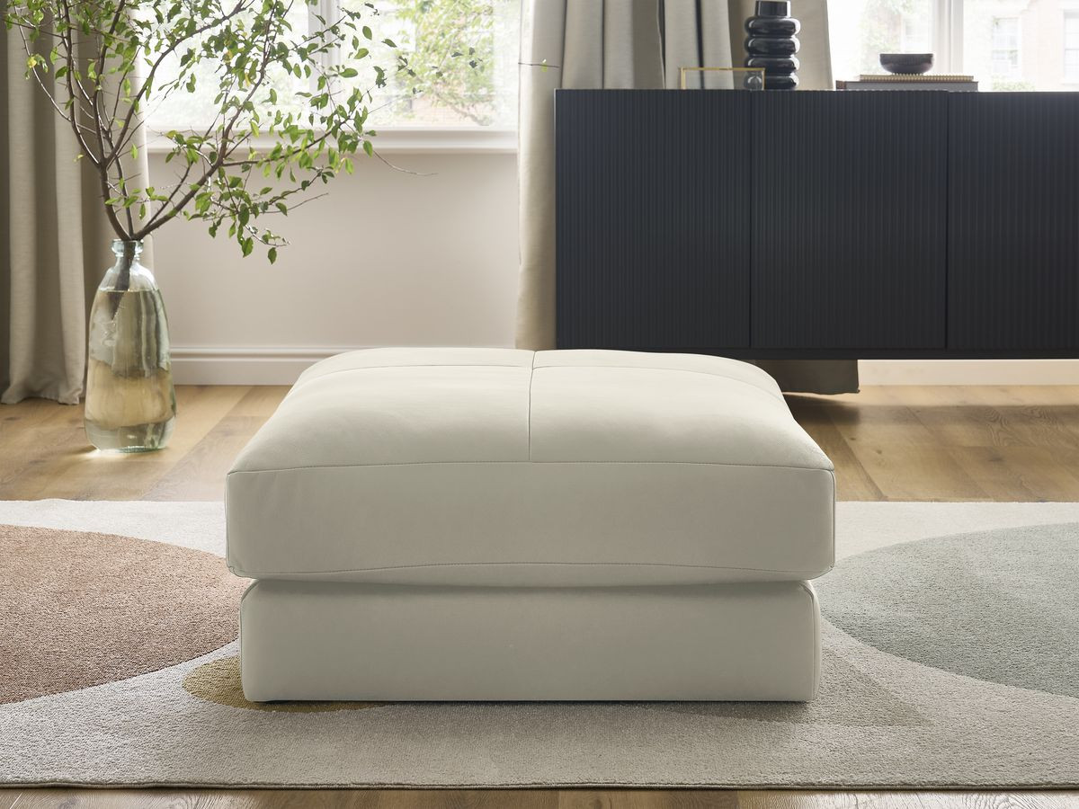 Bobochic Leonard Pouf Leder Beige