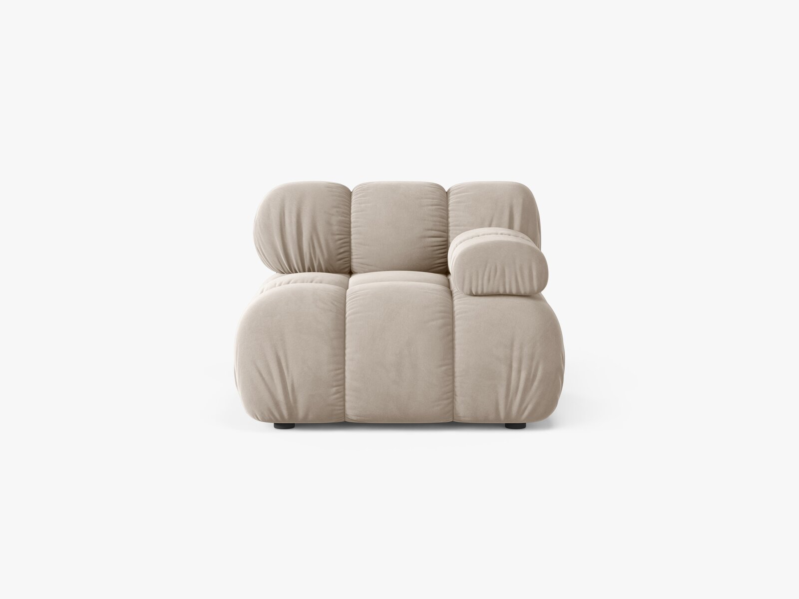 Micadoni Eckmodul Bellis Rechts Samt Bluvel Dunkelbeige