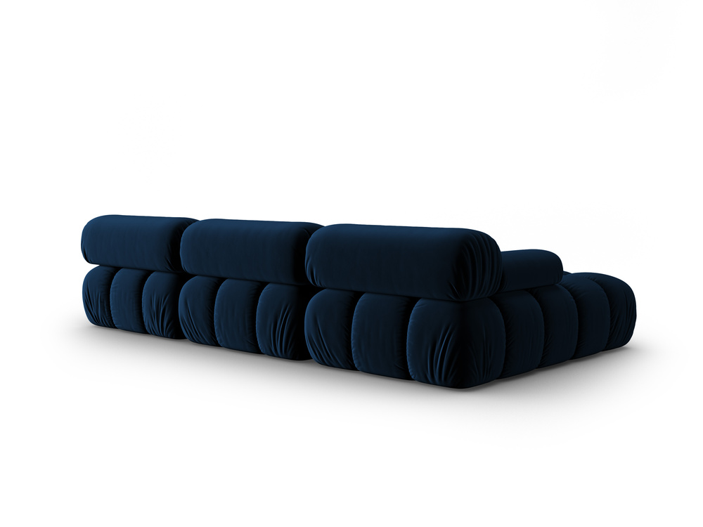 Cosmopolitan Design Modulares Ecksofa Cortina 4-Sitzer Samt Bluvel Königsblau Links