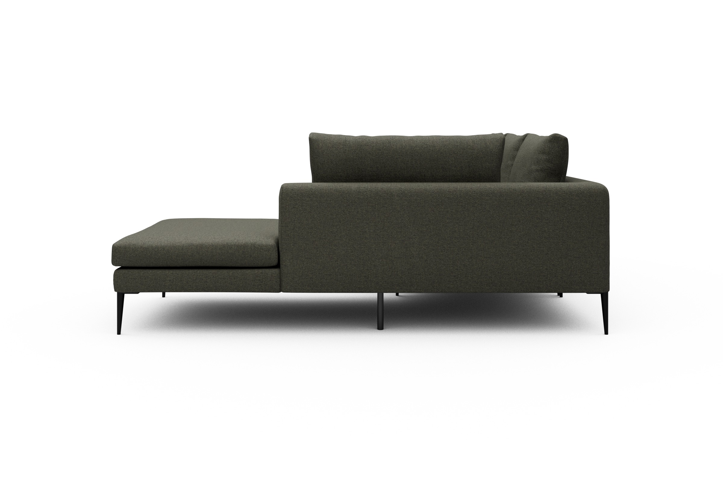 Ecksofa Paul Relax-Ecke rechts mit 2-Sitzer Sama-Winter-Moss