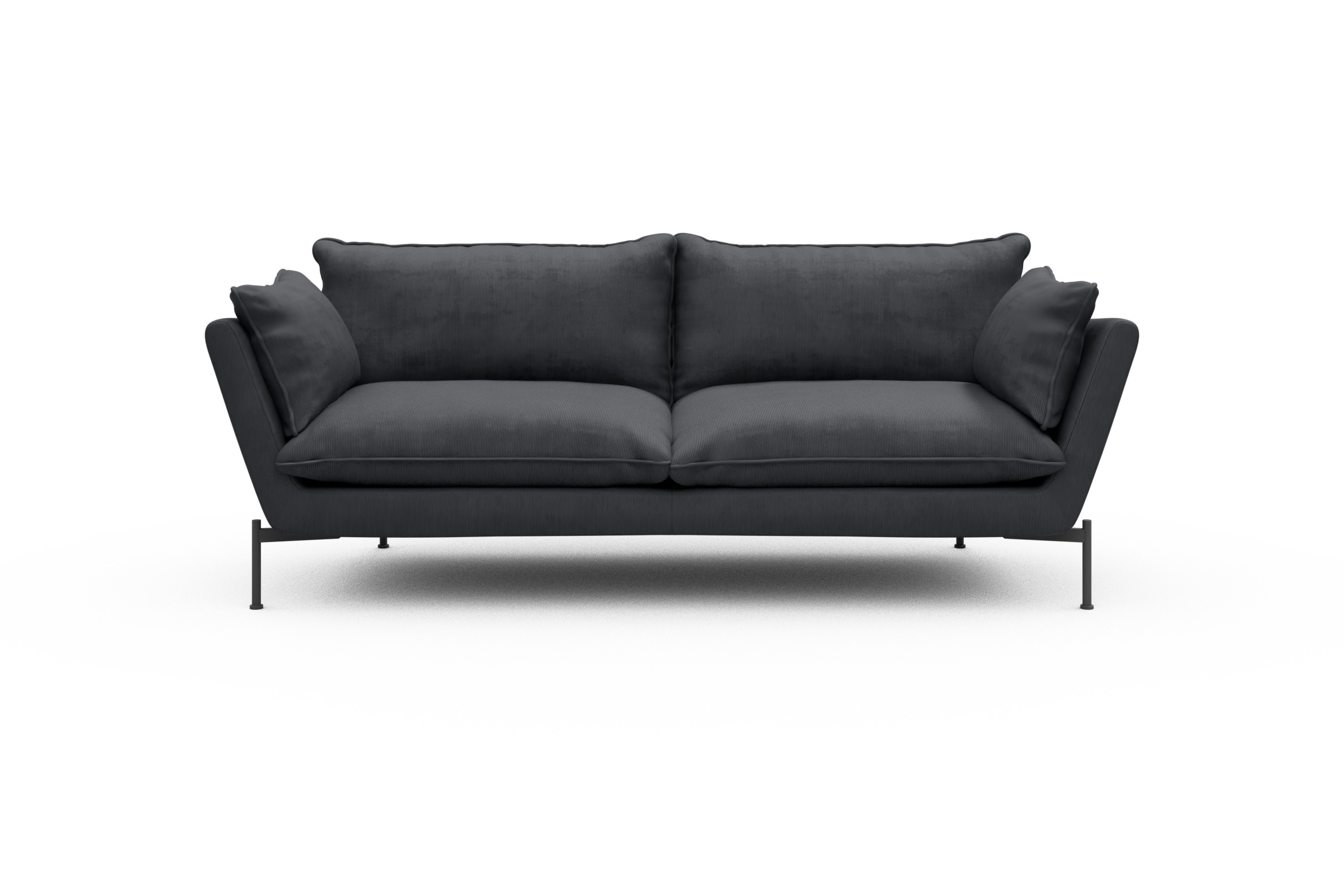 Skandi Home Sofa Anton PREMIUM 3-Sitzer Cordufine-Slate-Grey moebelfaktor