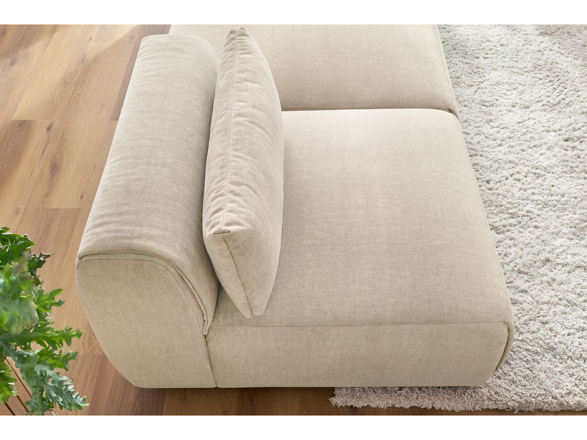 Bobochic Jeanne Sofa 3-Sitzer Samt Beige