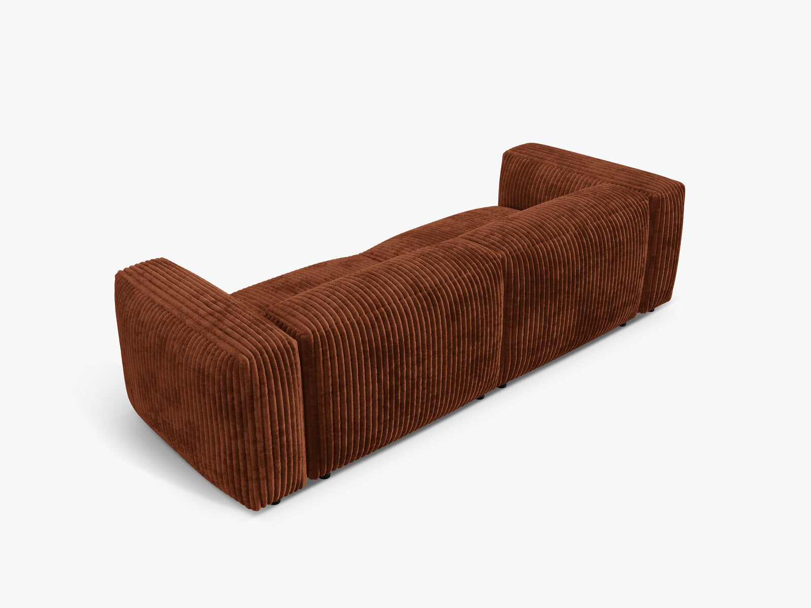 Micadoni Sofa Martina 3-Sitzer Kord Tilia Ziegel