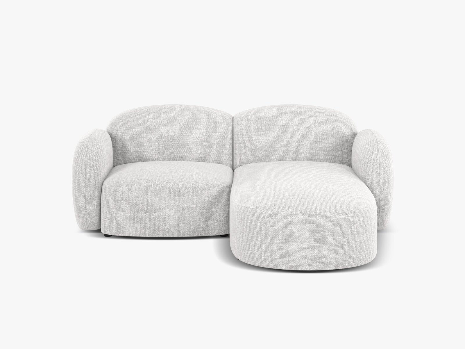 Micadoni Ecksofa Blair 3-Sitzer Rechts Chenille Eden Silber