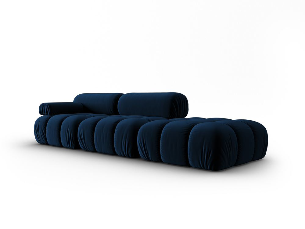 Cosmopolitan Design Modulares Sofa Cortina 4-Sitzer Samt Bluvel Königsblau Rechts
