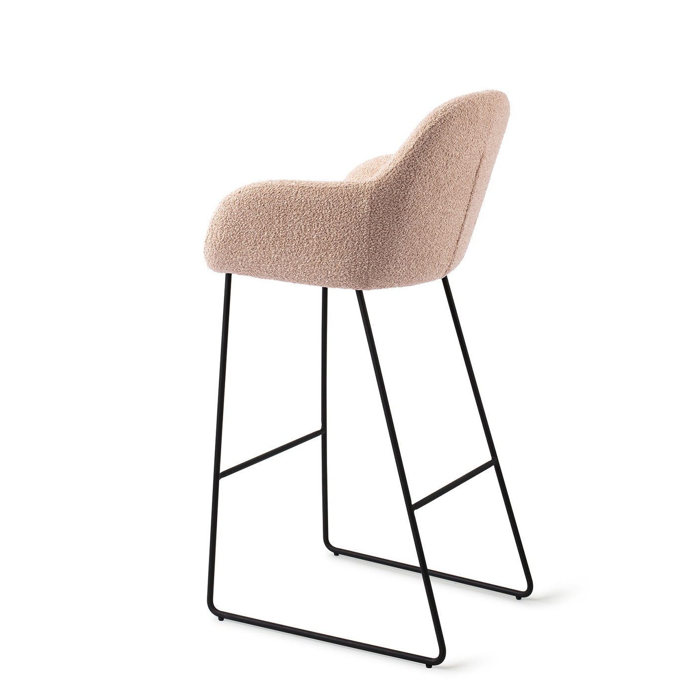 Jesper Home Barhocker Kushi Flax Relax Slide Schwarz Barhöhe 75 cm
