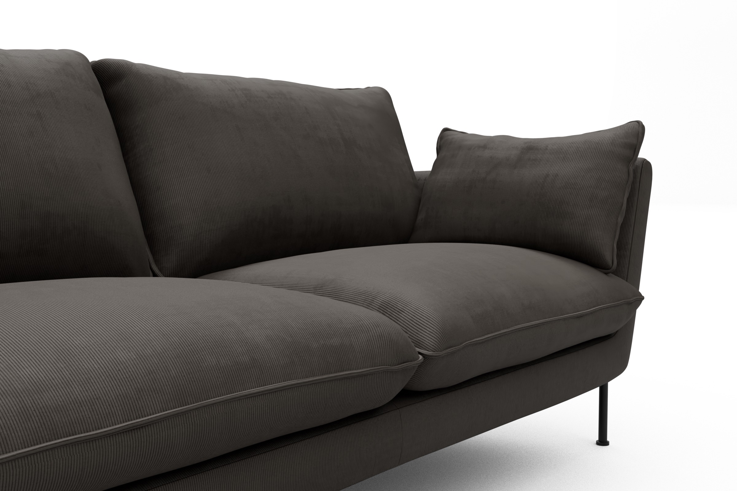 Sofa Anton 2-Sitzer Cordufine-Taupe