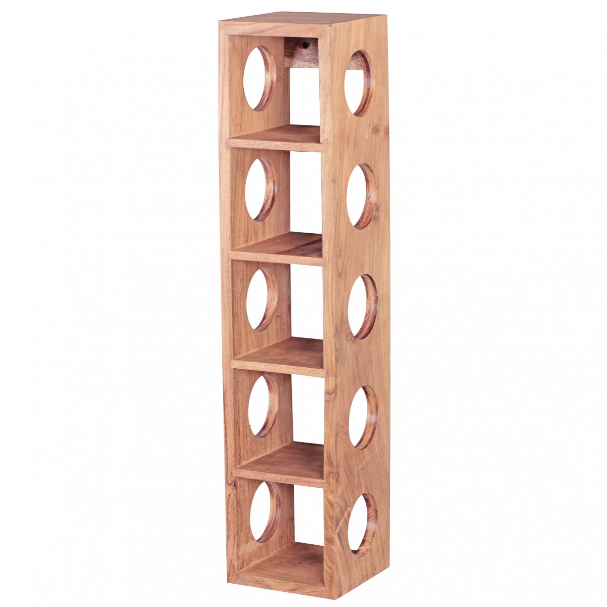 Standregal Aalvik Massivholz Akazie 15 × 15 × 70 cm