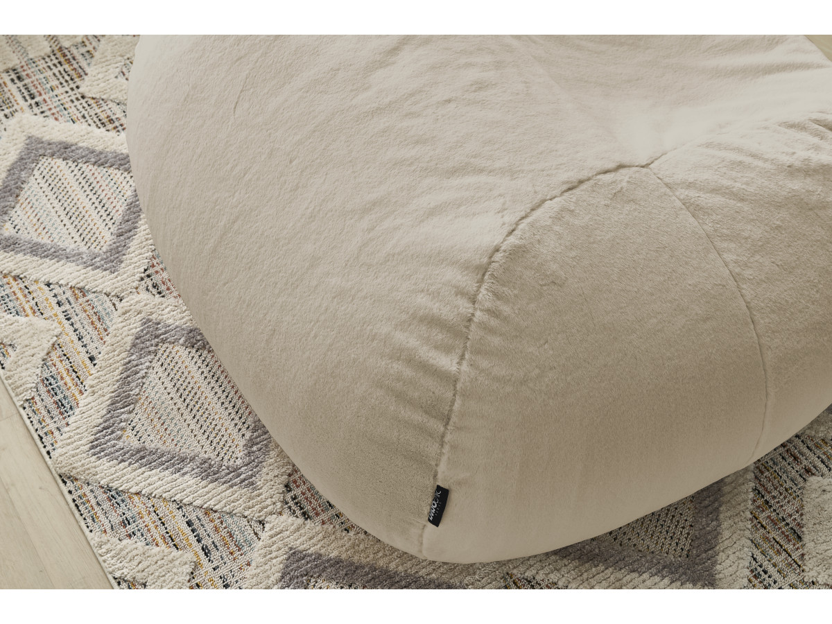 Bobochic Meribel Pouf Kunstfell Beige