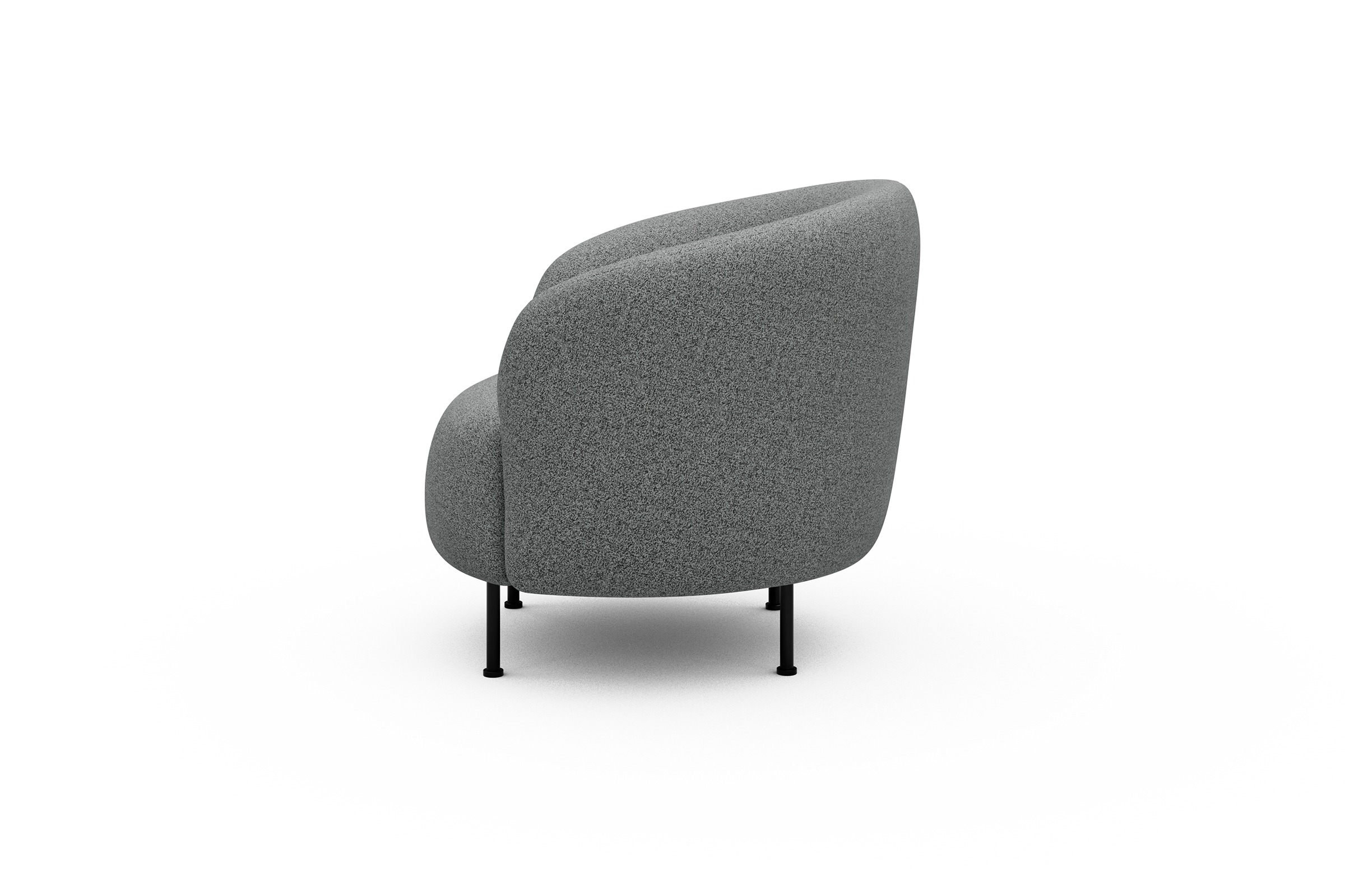 Sessel Ronda Metallbeine Schwarz Aivi-Gravet-Grey