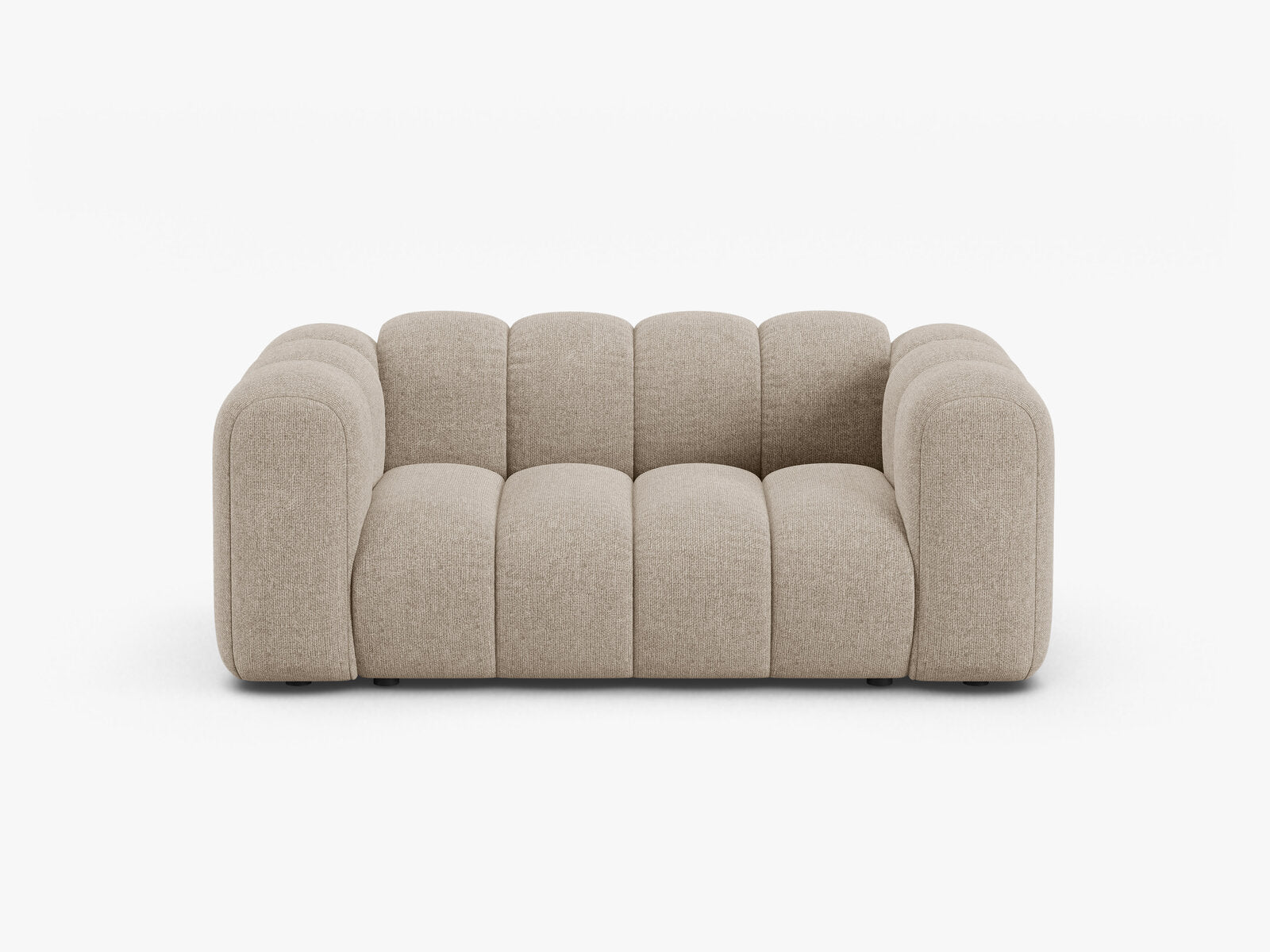Micadoni Sofa Lupine 2-Sitzer kleine Version Chenille Eden Dunkelbeige