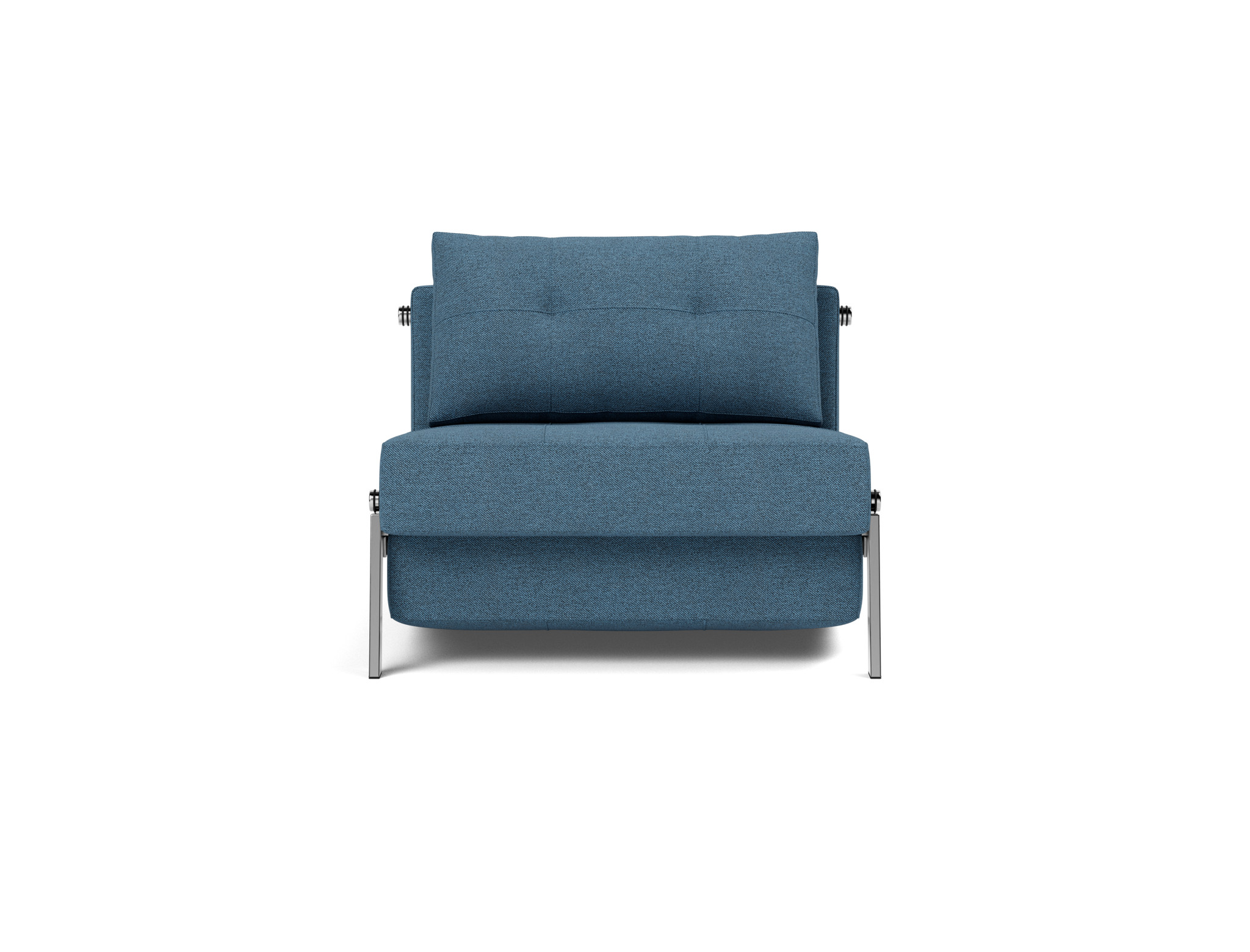 Schlafsessel Cubed 90 Strukturierter Stoff Weda 302-Weda-Blue Beine Chrom