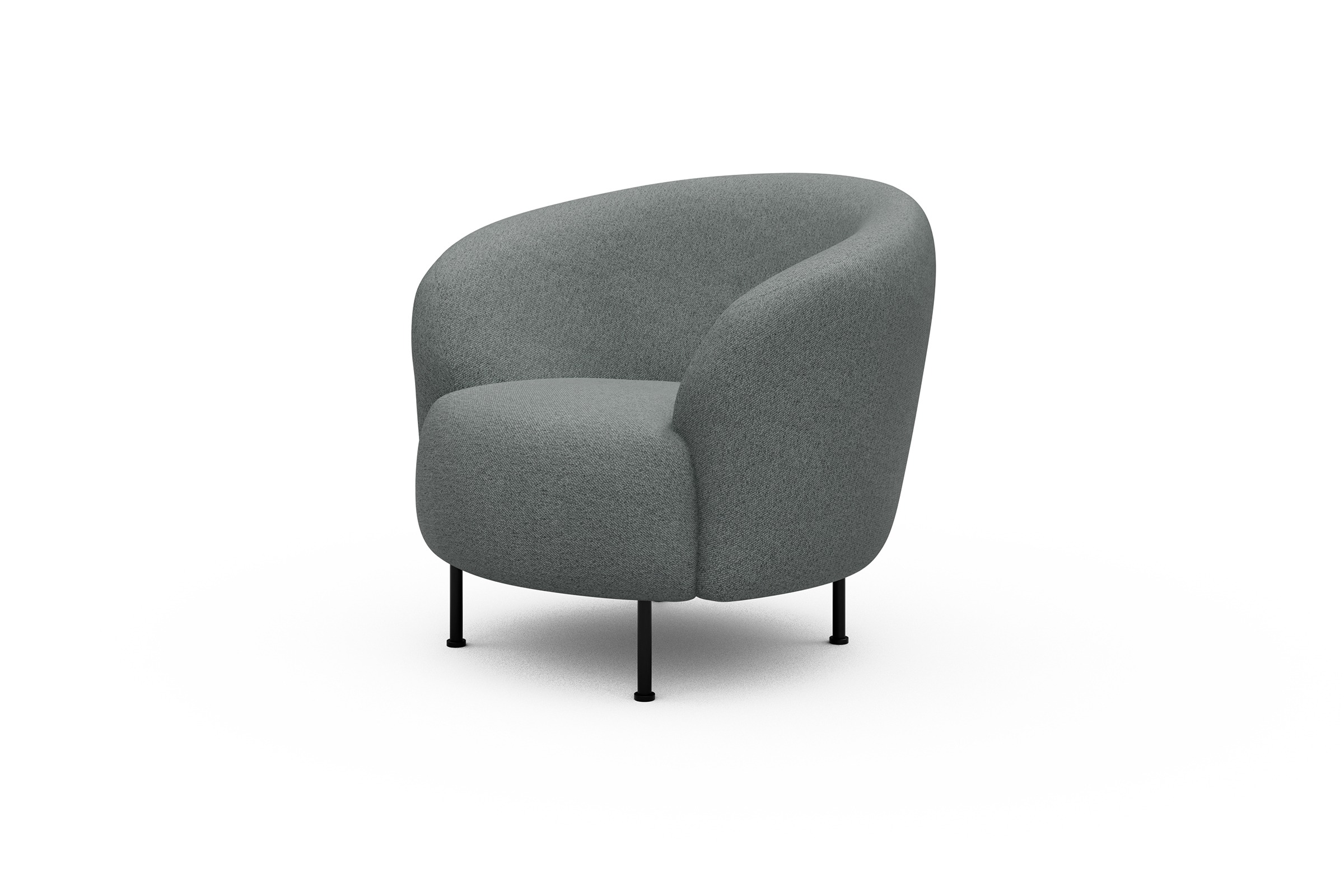 Sessel Ronda Metallbeine Schwarz Denari-Soft-Grey