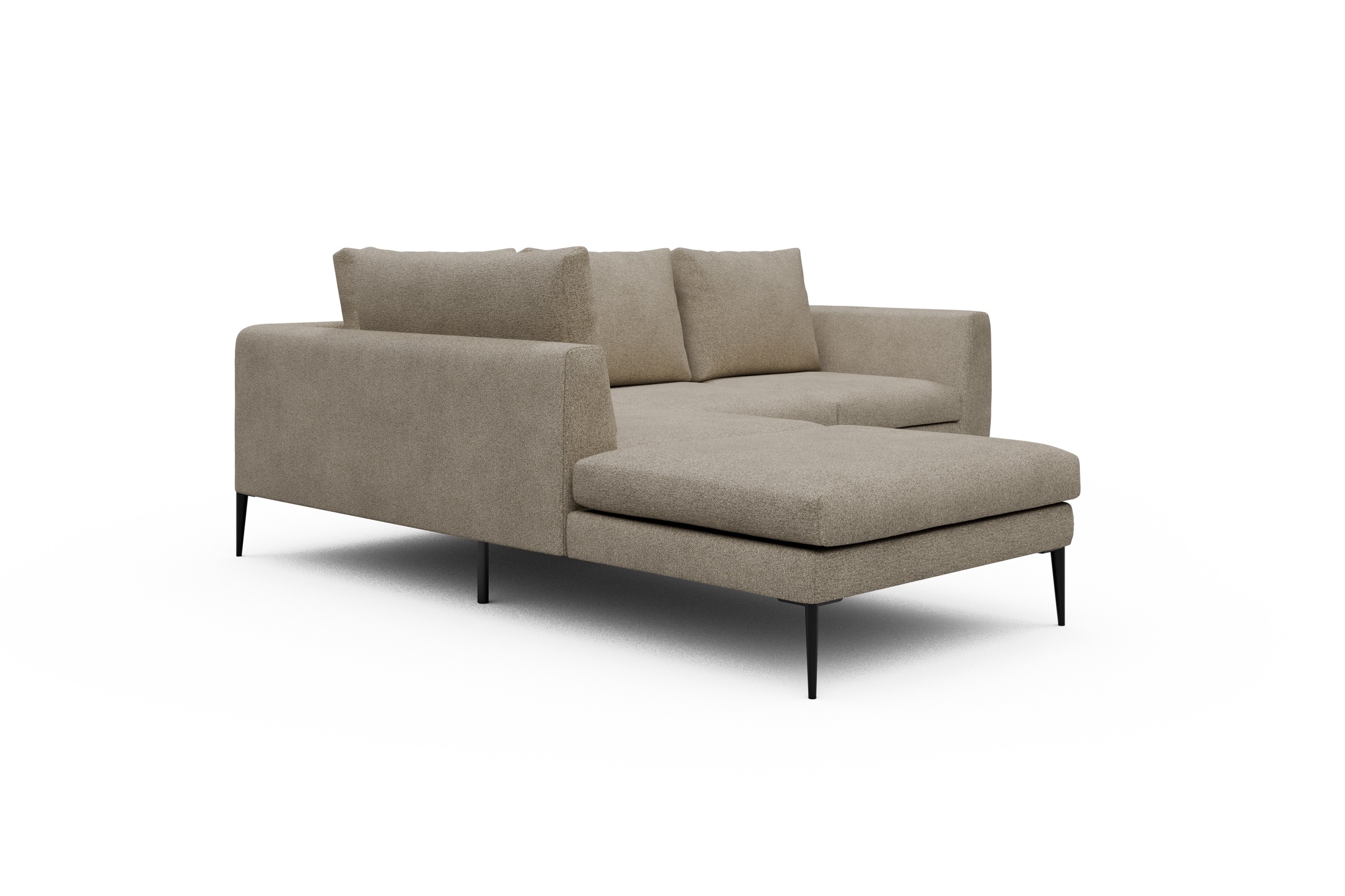 Ecksofa Paul Relax-Ecke links mit 2-Sitzer Boucle-Beige