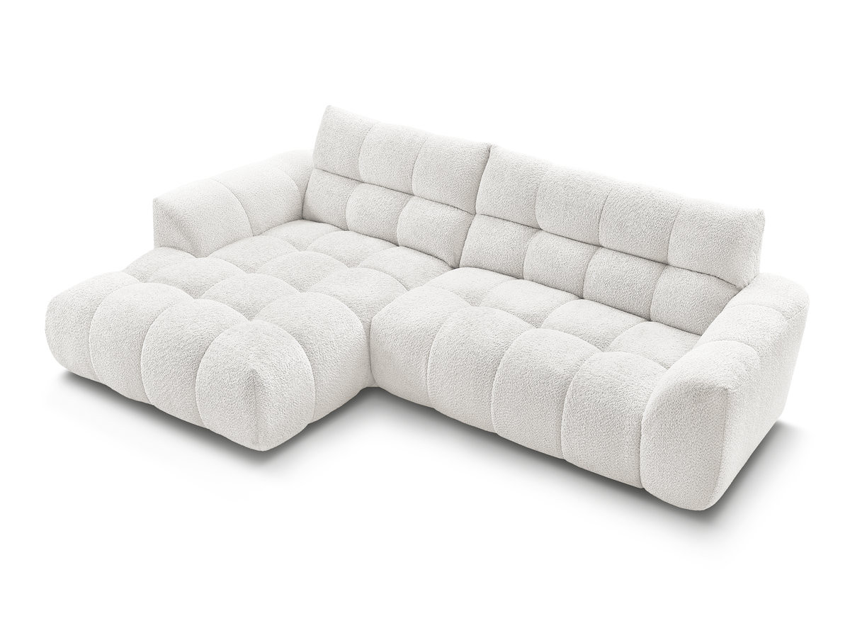 Bobochic Jaya Ecksofa Chenille Weiß Ecke links