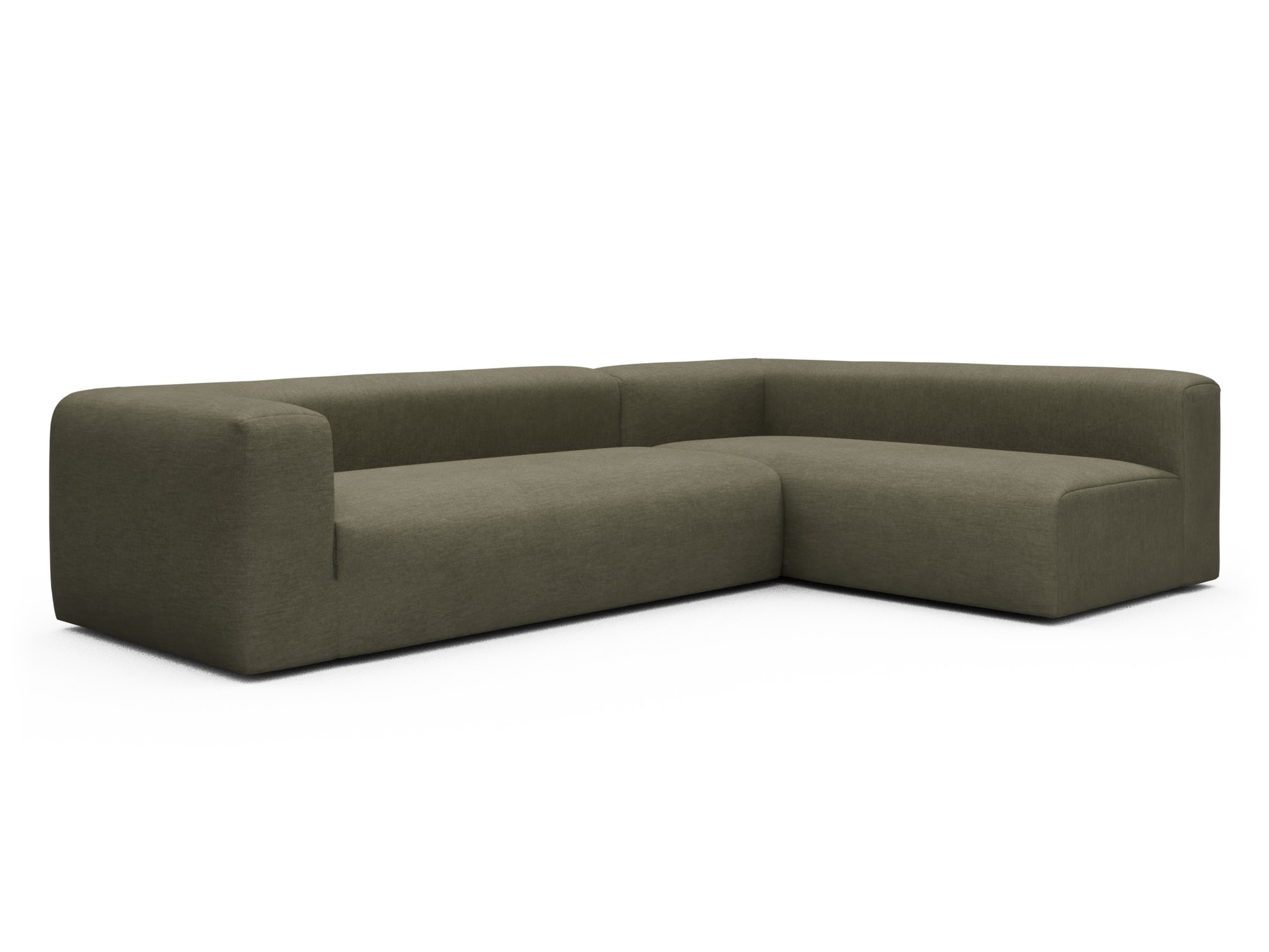 Skandi Home Ecksofa Fred 2x 2,5-Sitzer rechts offen Vivus-Dusty-Olive moebelfaktor