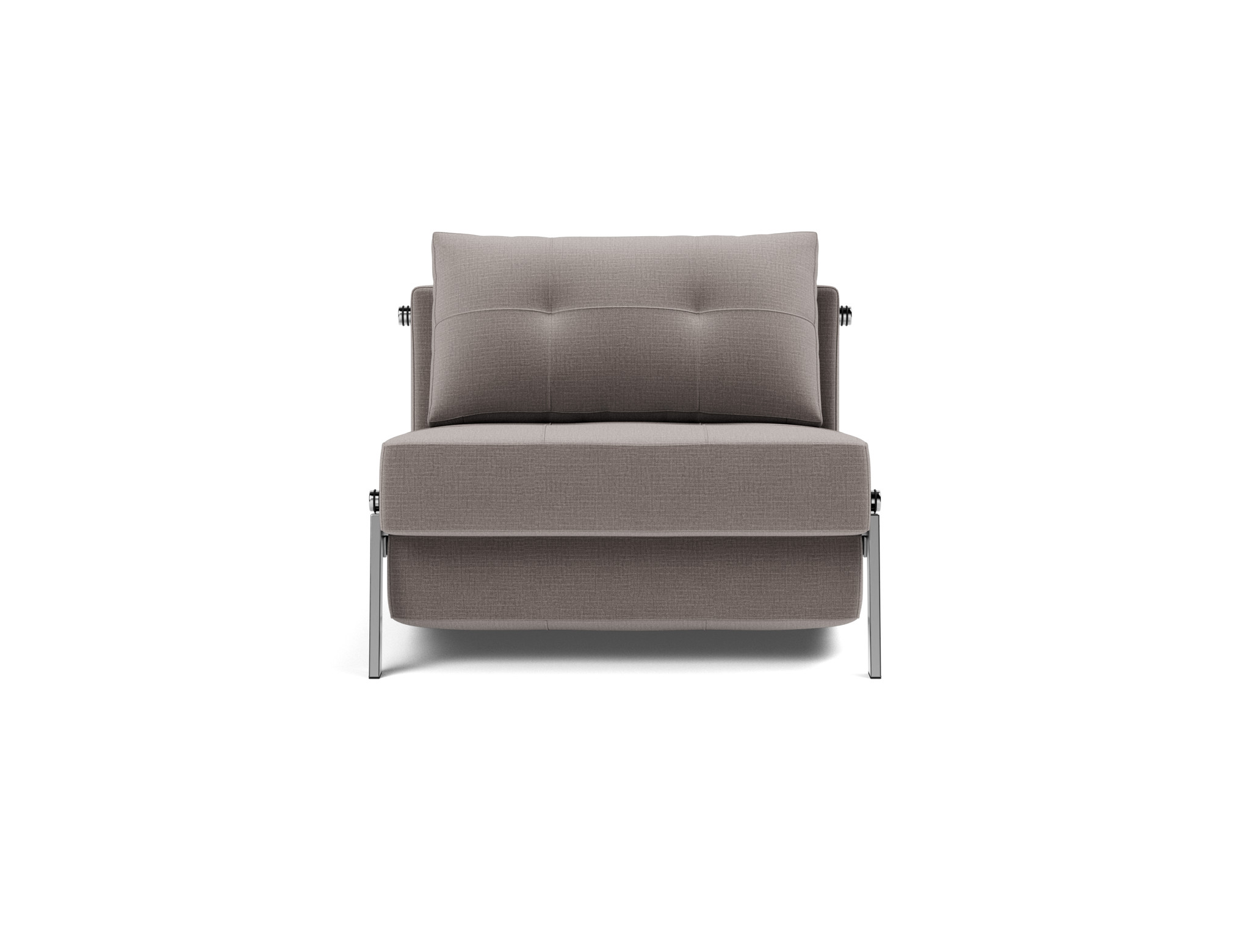 Schlafsessel Cubed 90 Chenille Esina 418-Truffle Beine Chrom